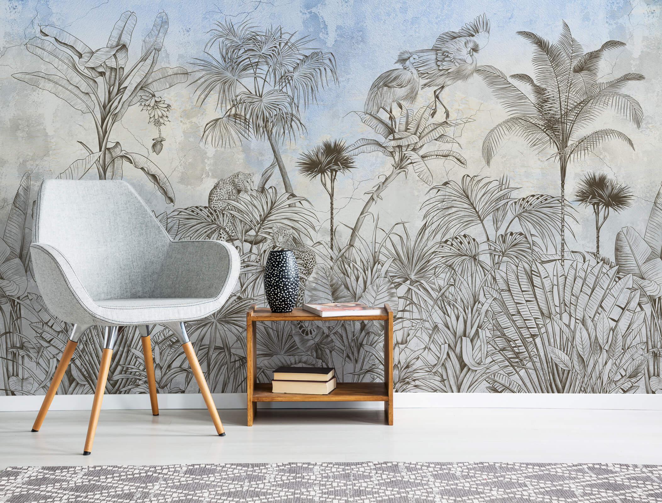 Fresco Tropical Leave Wallpaper
