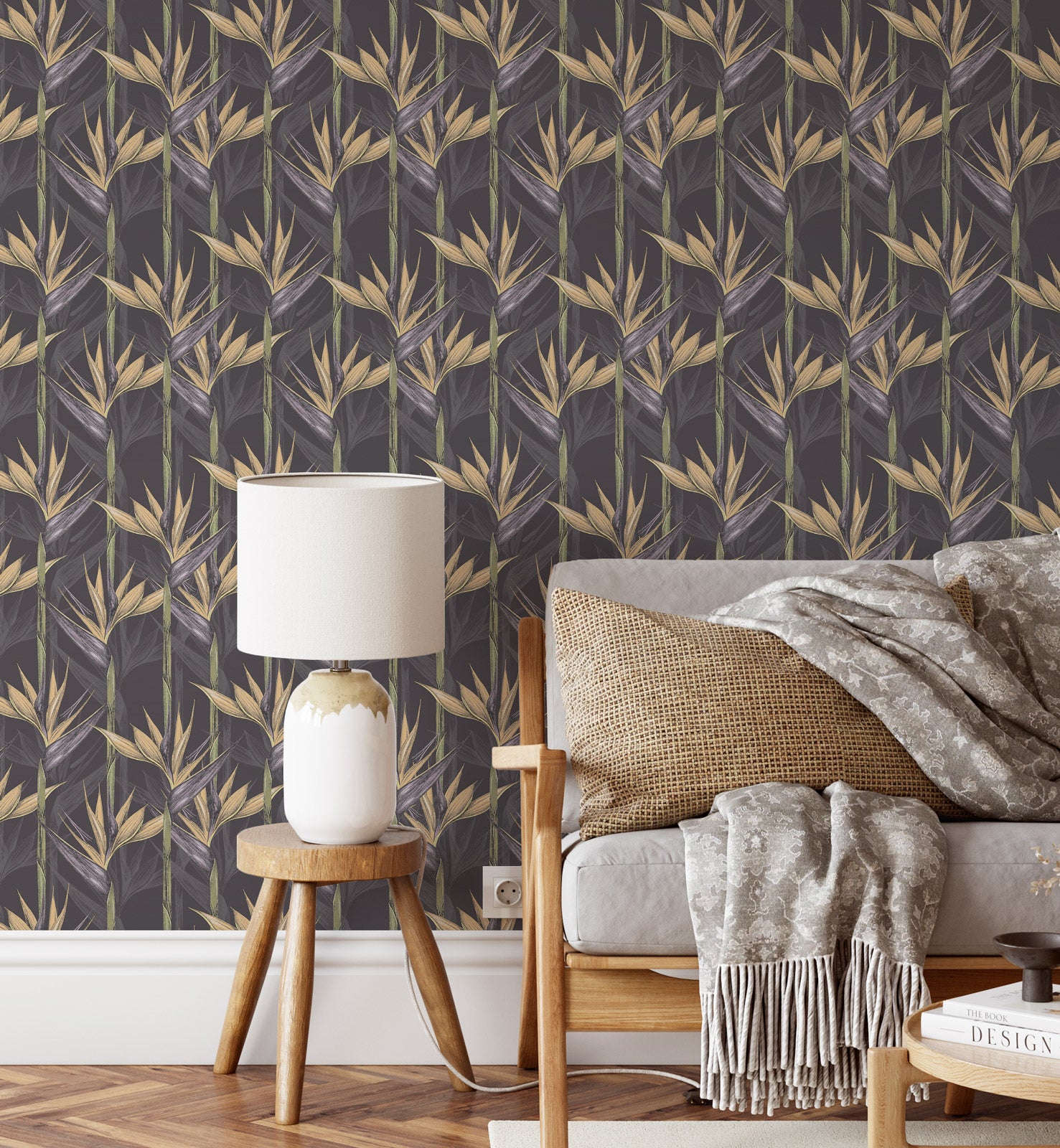 Luxury Sketchy Floral Vintage Wallpaper