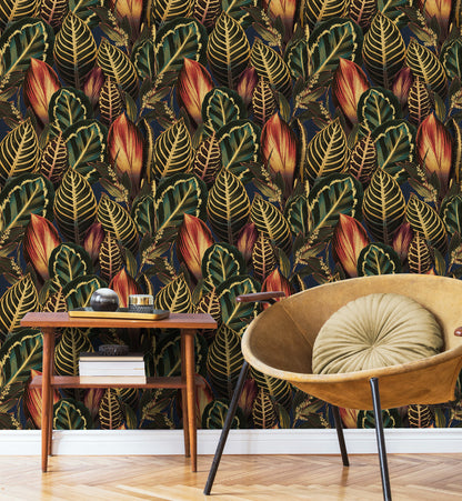 Golden Luxury Boho Dark Tropical