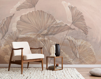 Lotus leaves Mural Wallpaper