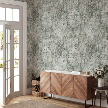 Hand Painted Palm Wallpaper
