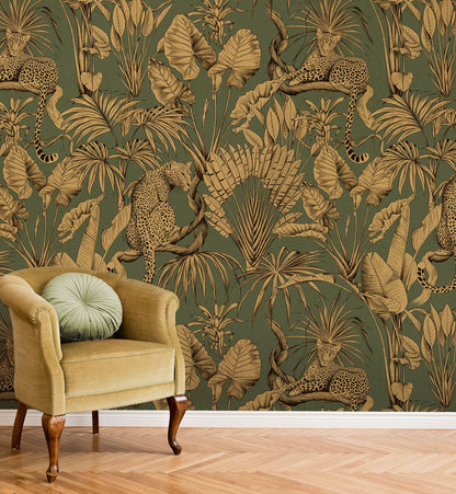 Tropical With Animal Palm Tree Wallpaper