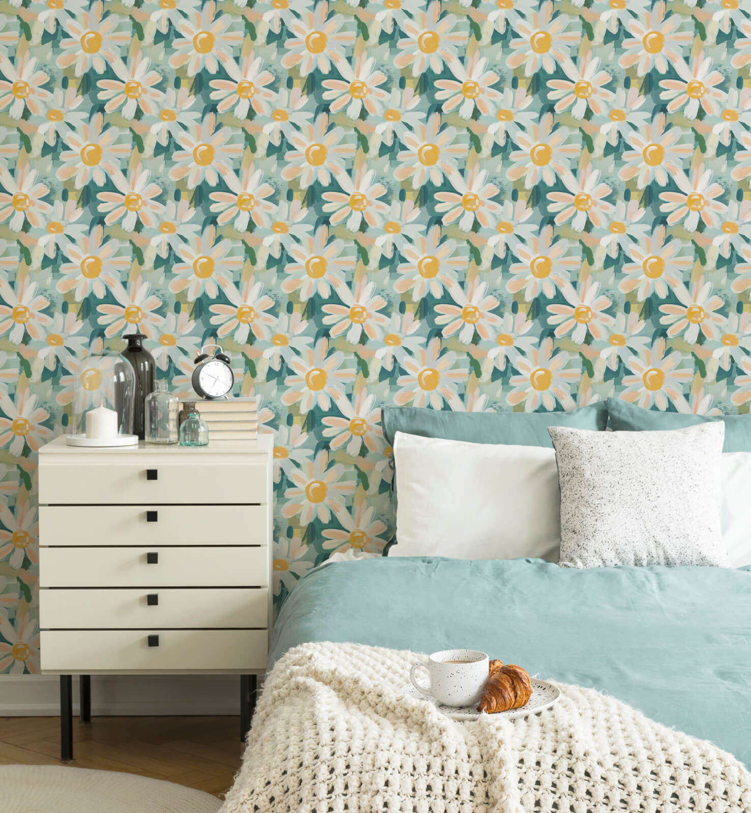 Watercolor Cute Daisy Flower Wallpaper