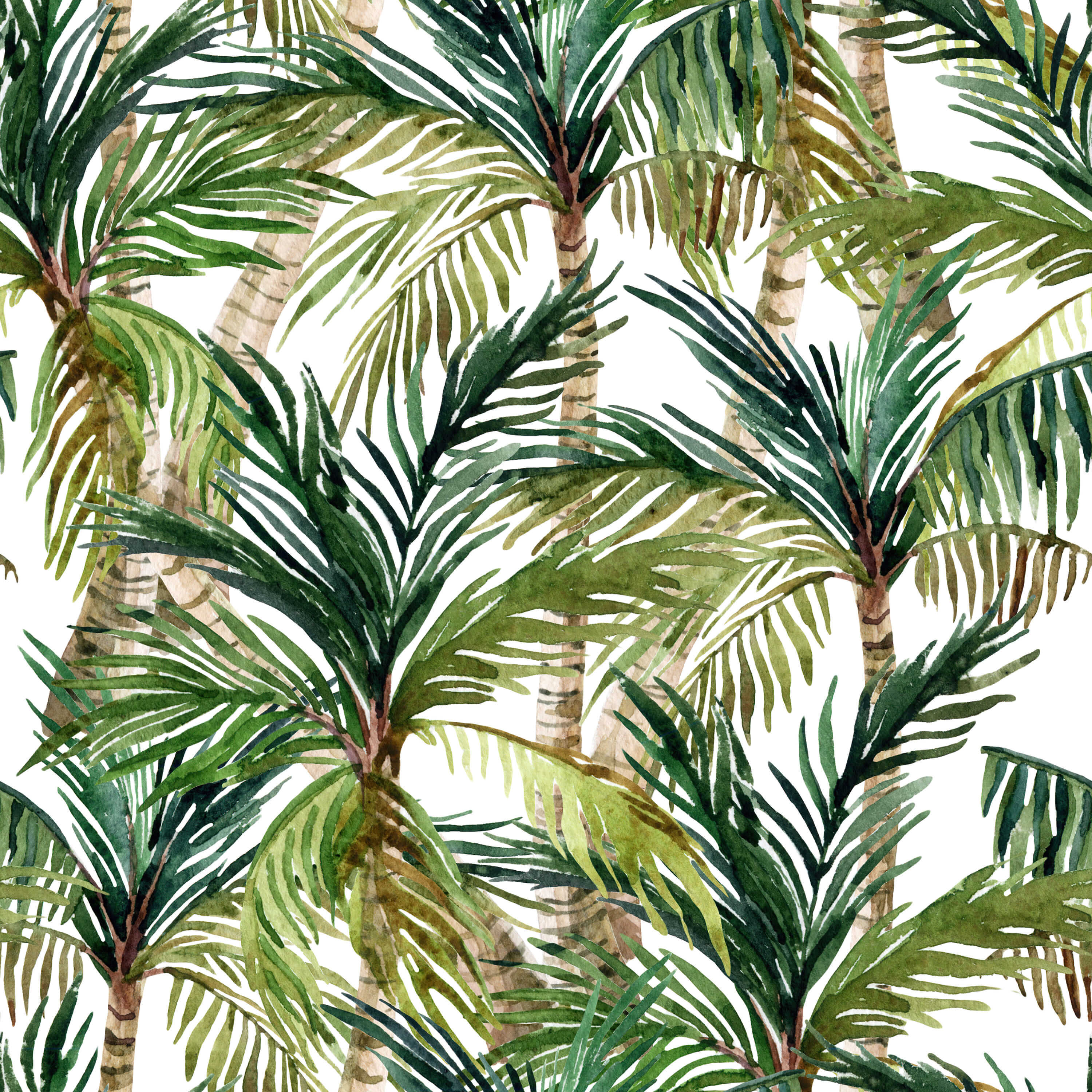 Palm Watercolor Tree Wallpaper