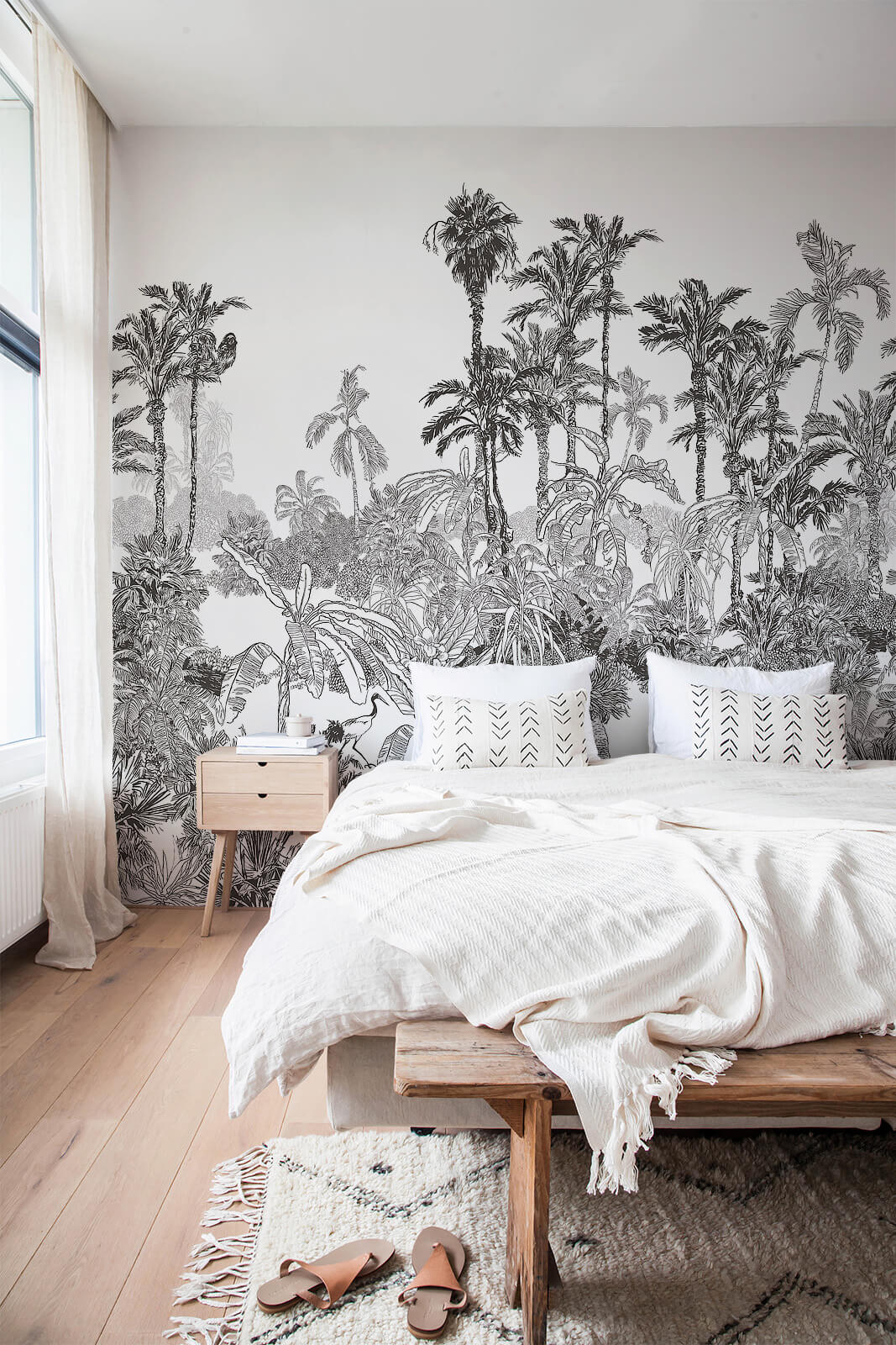 Ink Art Palm Trees Wallpaper