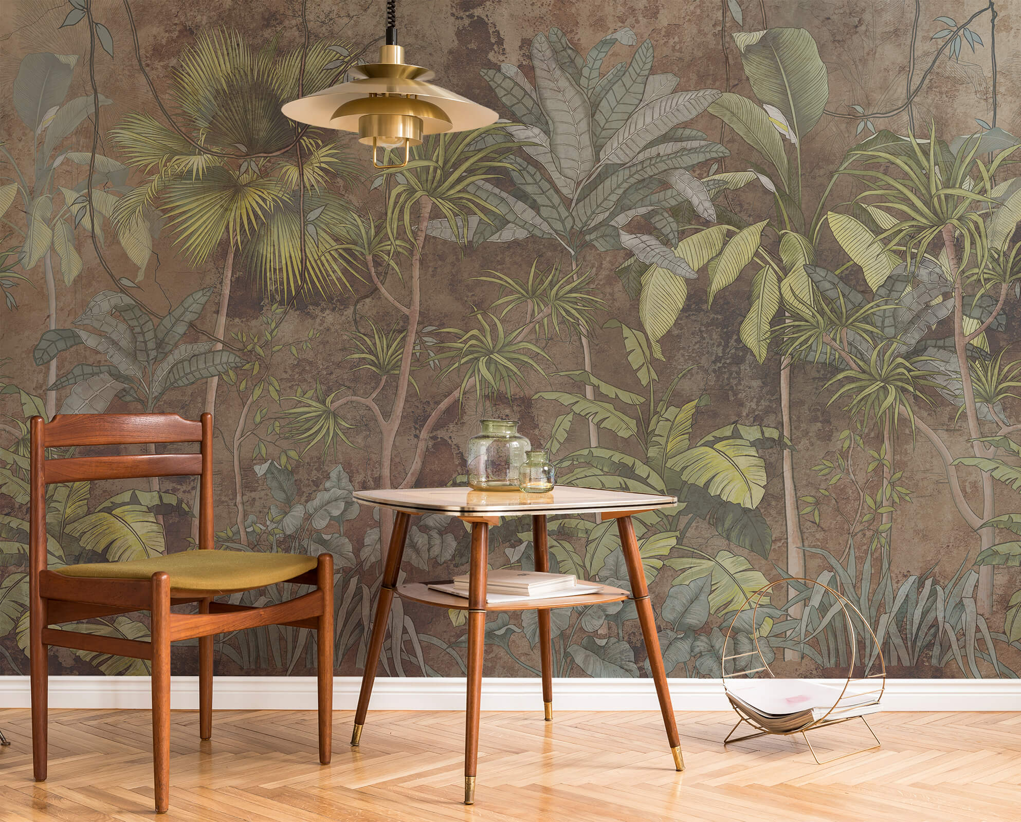 Hand Drawn Decor Tropical Wallpaper