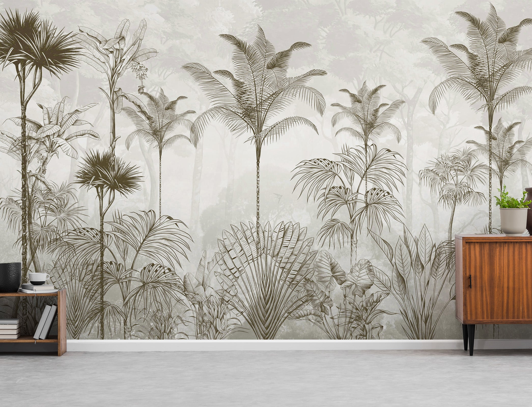 Palm Trees Forest Mural Wallpaper