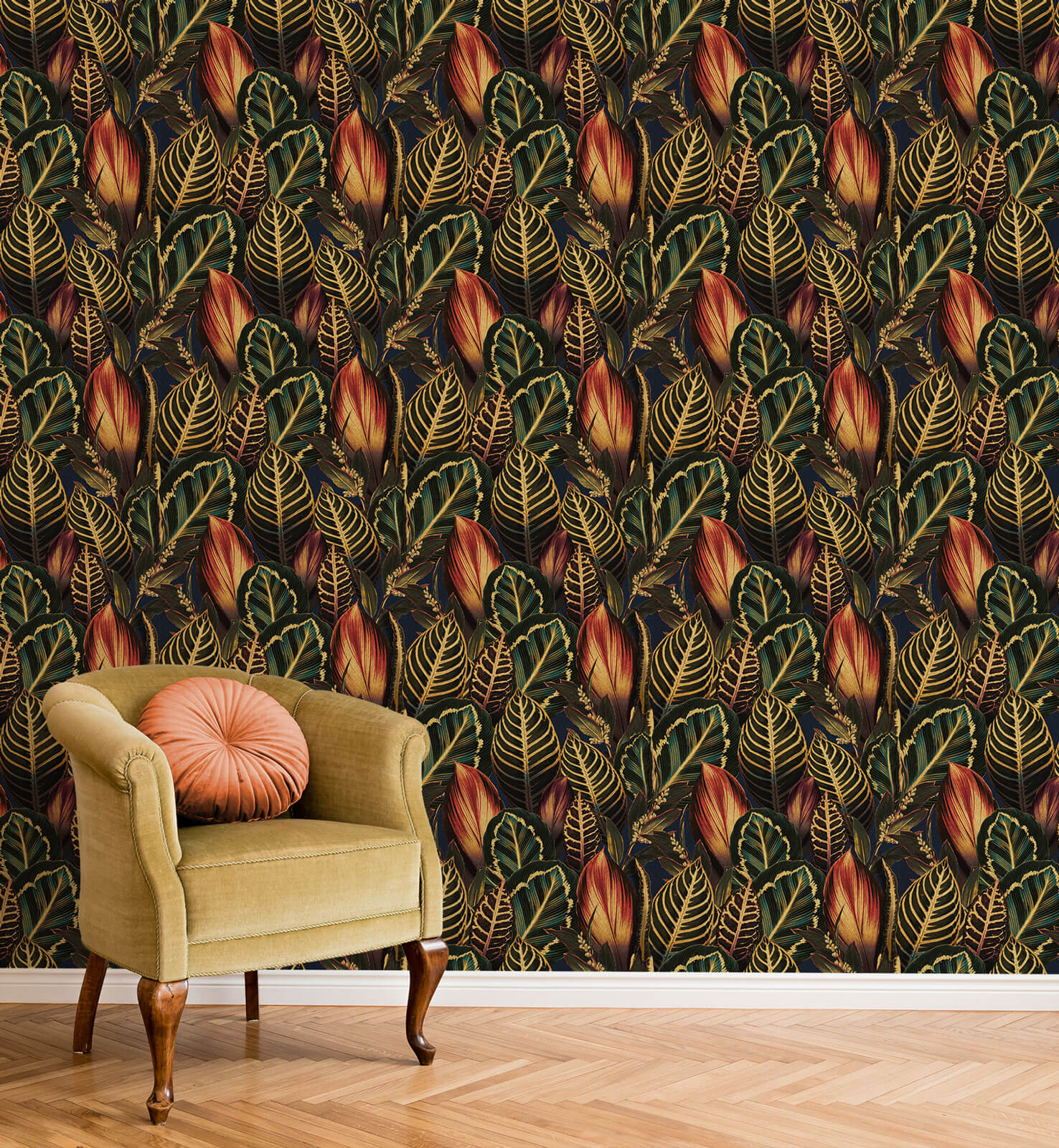 Golden Luxury Boho Dark Tropical