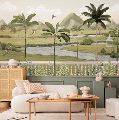 Tropical Palm Tree Jungle Wallpaper