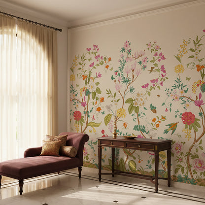 Vintage Chinoiseries Elegant Wall Wallpaper