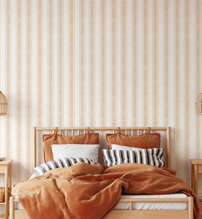 Watercolor Stripe Pattern Wallpaper