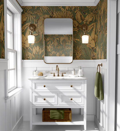 Tropical With Animal Palm Tree Wallpaper