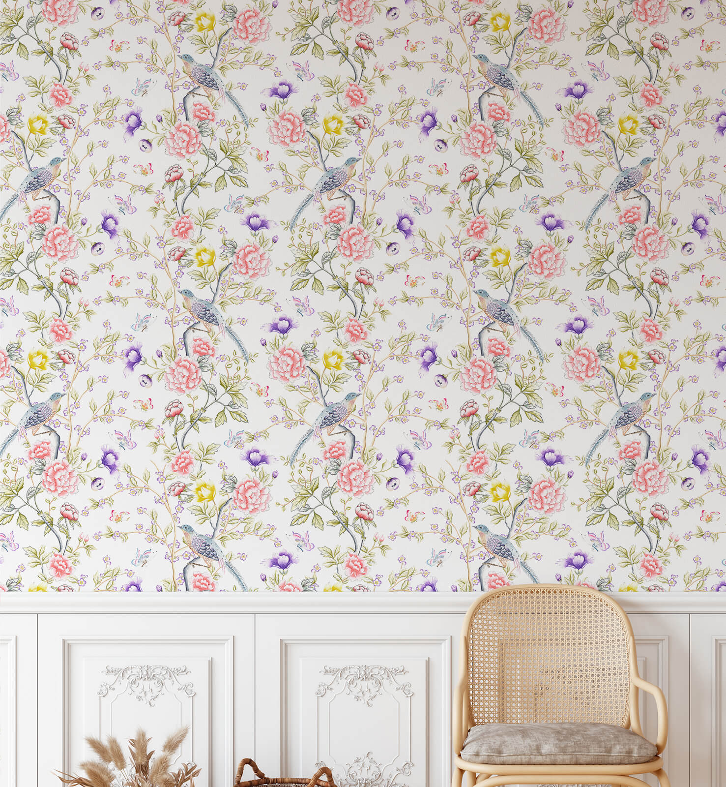 Chinoiserie Surface Elegant Wallpaper