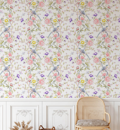 Chinoiserie Surface Elegant Wallpaper