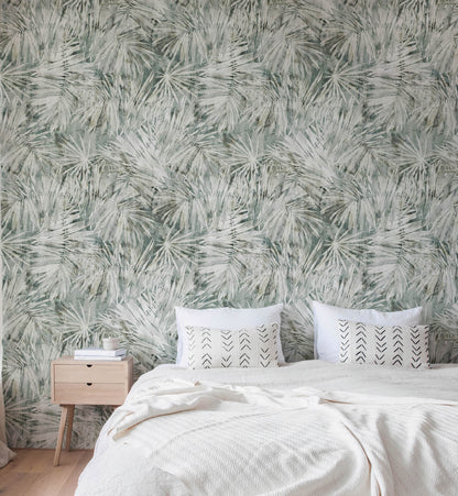 Hand Painted Palm Wallpaper
