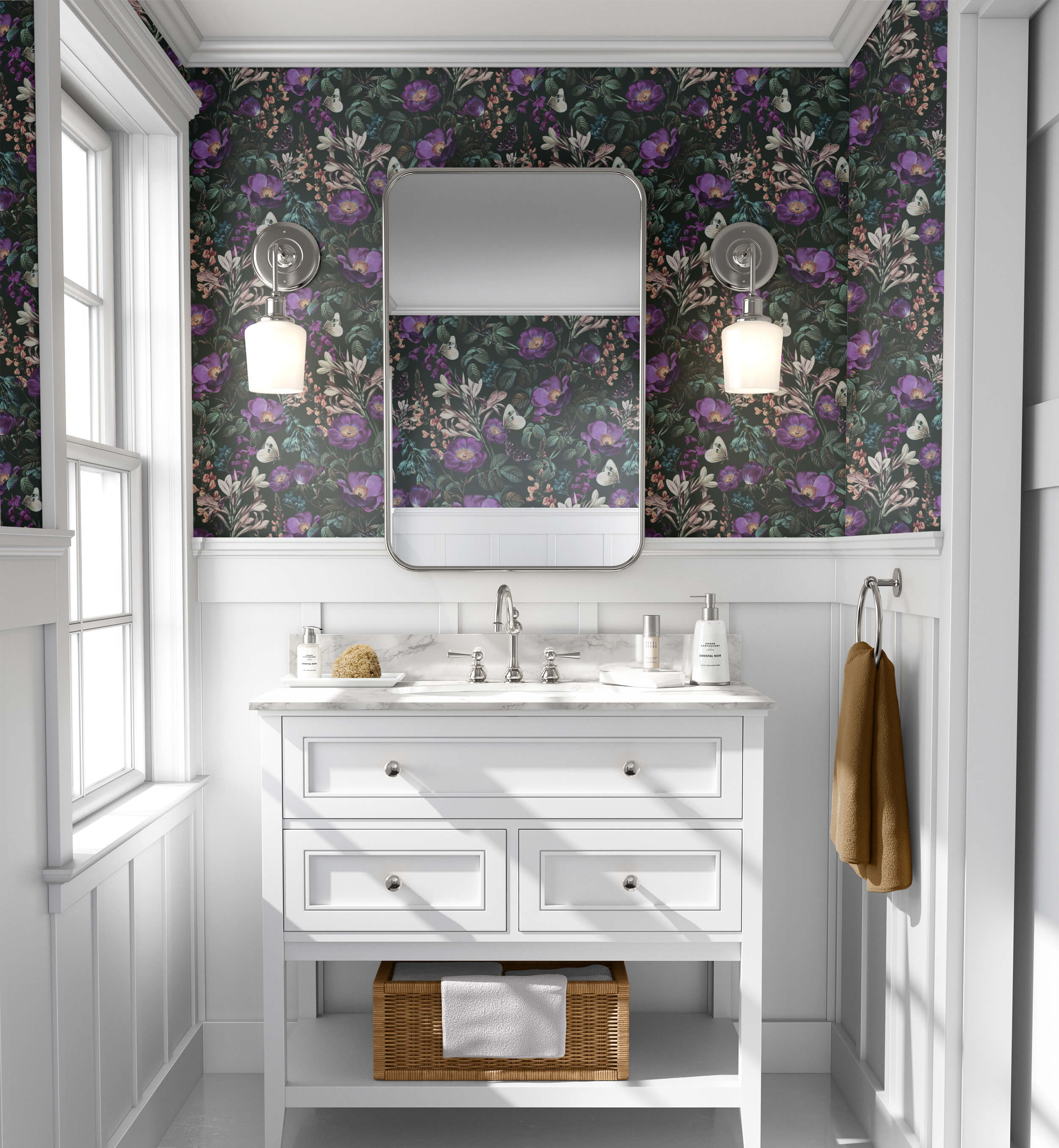 Sensational Dark Flowers Wallpaper
