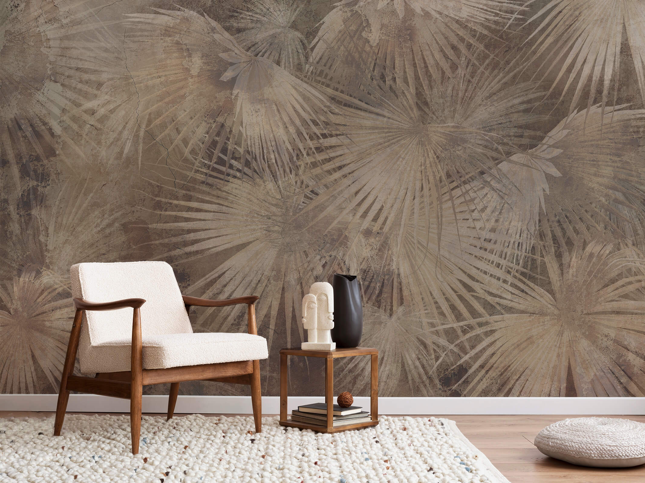 Hand Drawn Leave Mural Wallpaper