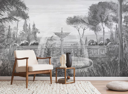 Vintage Style Tropical Mural Wallpaper