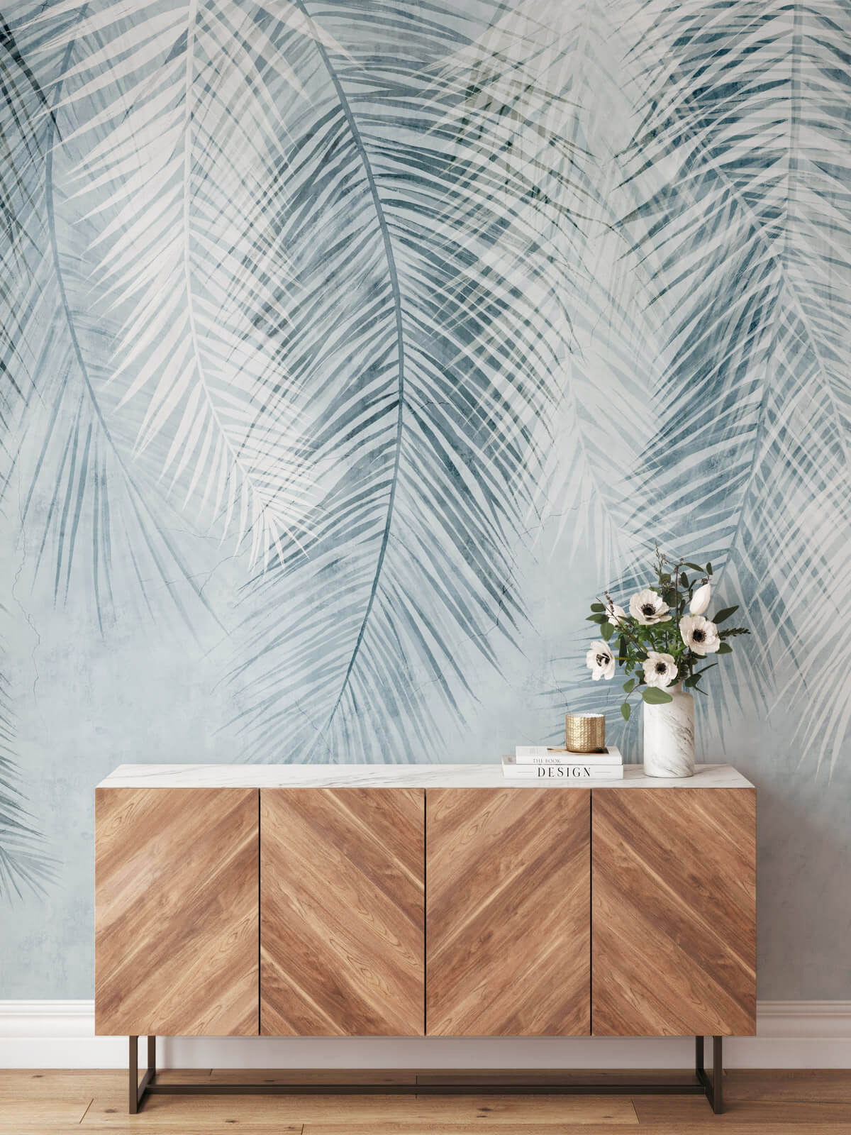 Hanging Palm Leaf Mural Wallpaper