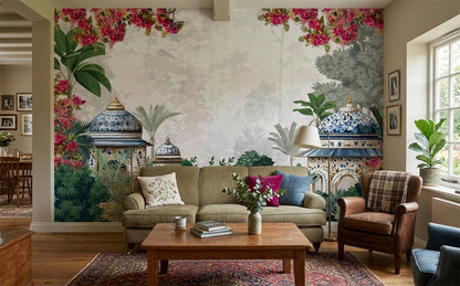 Lush Jungle and Indian Palatial Architecture