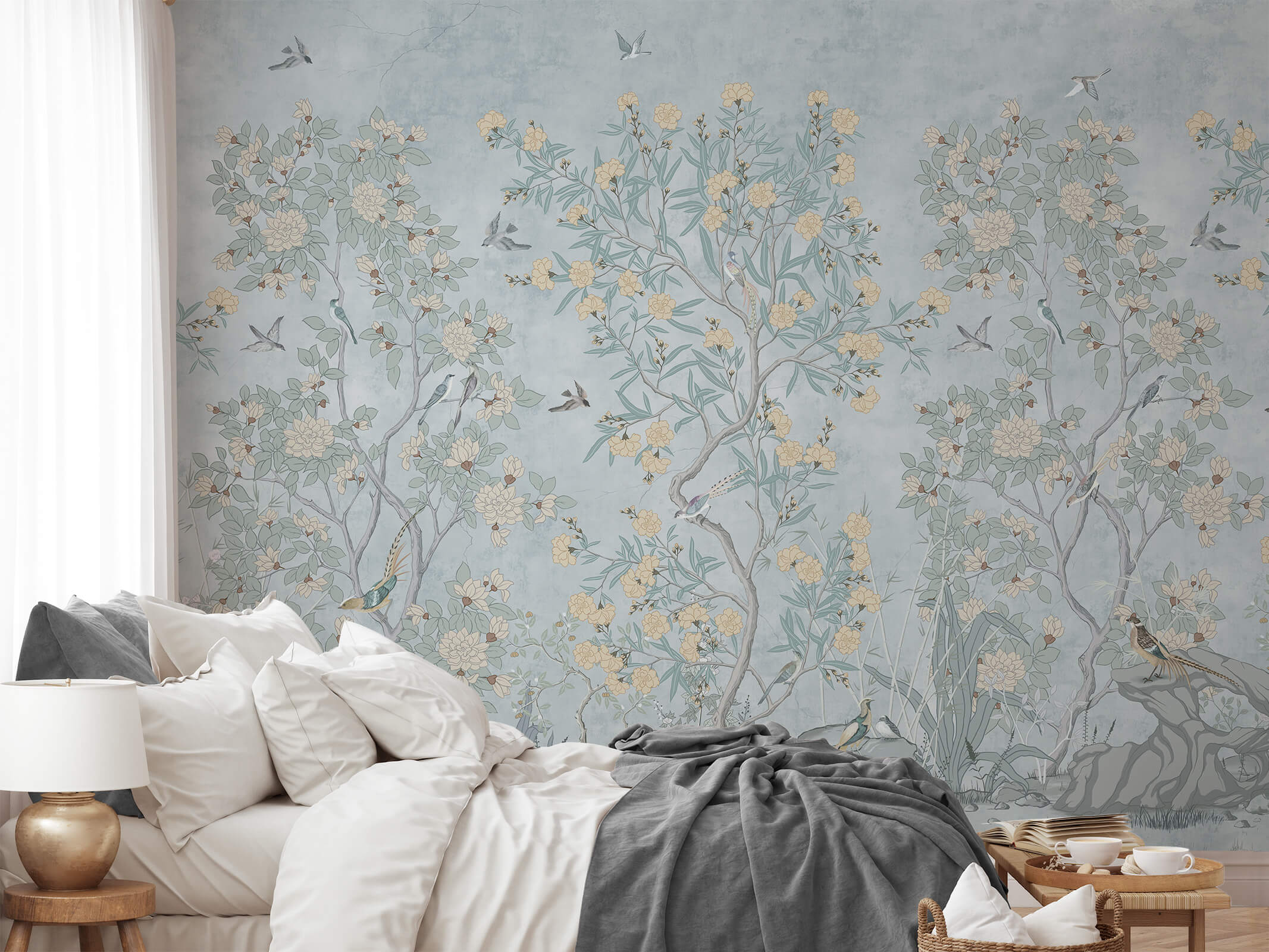Chinoiserie Vintage Mural Wallpaper