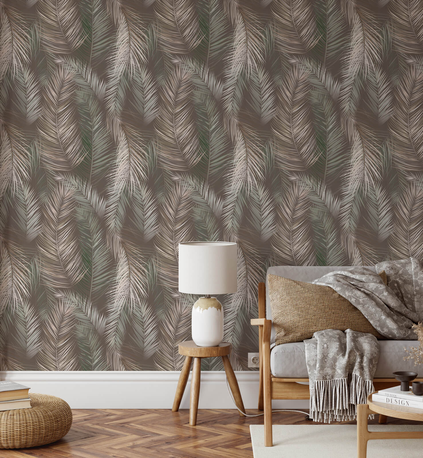 Waving Palms Seamless Pattern Wallpaper