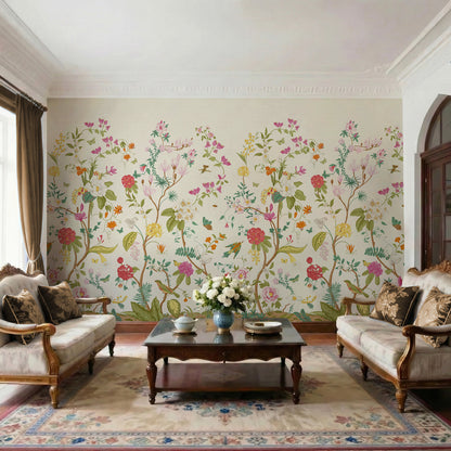 Vintage Chinoiseries Elegant Wall Wallpaper