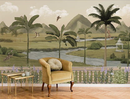 Tropical Palm Tree Jungle Wallpaper