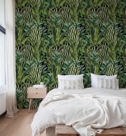 Retro Tropical Style Wallpaper