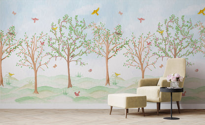 Blooming Vintage Garden Wallpaper