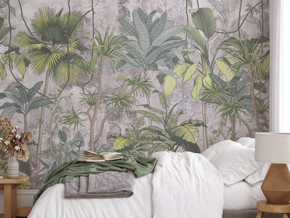 Tropical Large Mural Modern Wallpaper