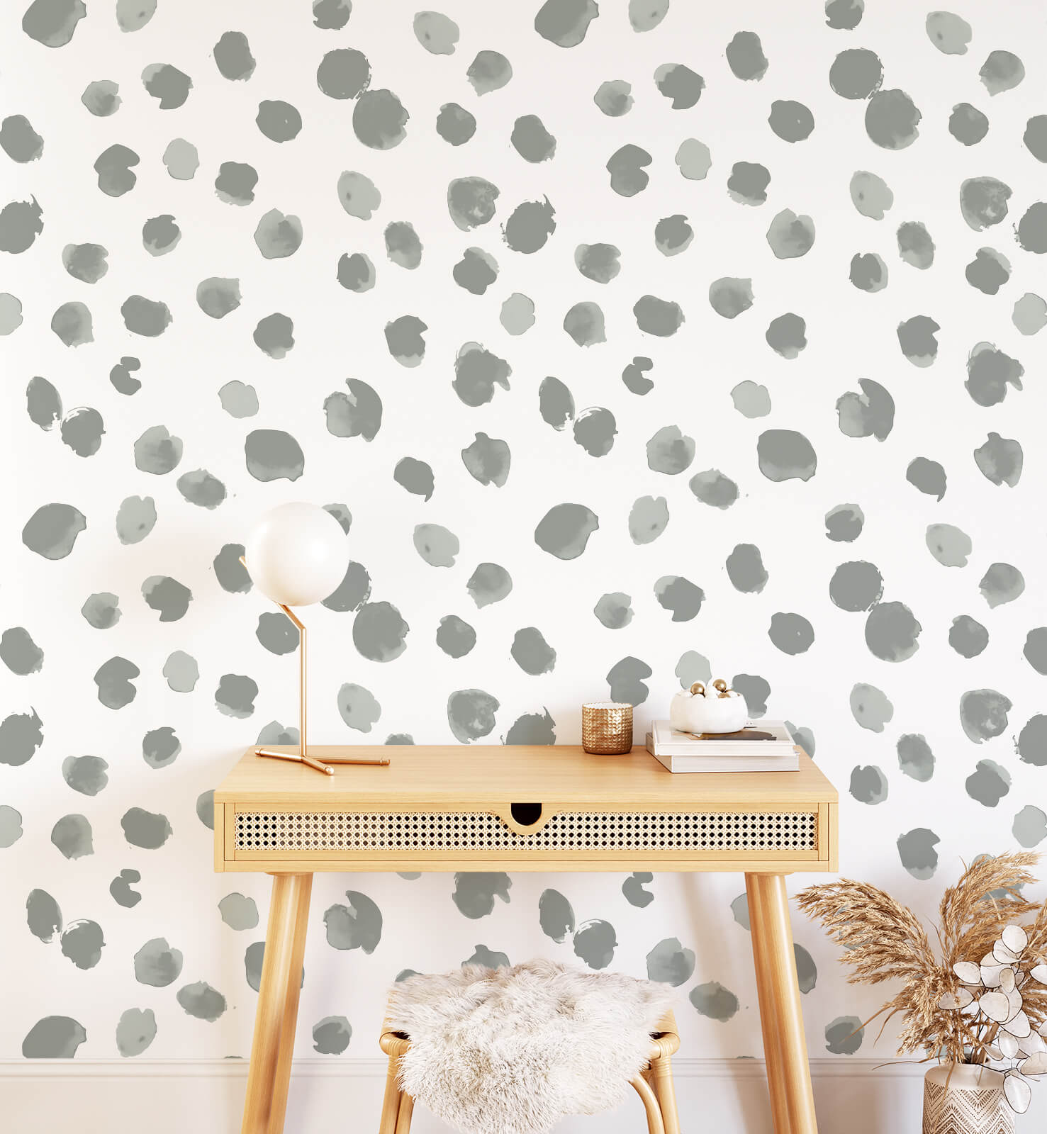 Watercolor Polka Dot Wallpaper