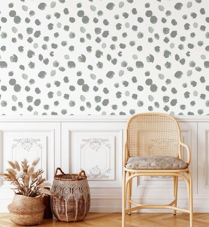 Watercolor Polka Dot Wallpaper