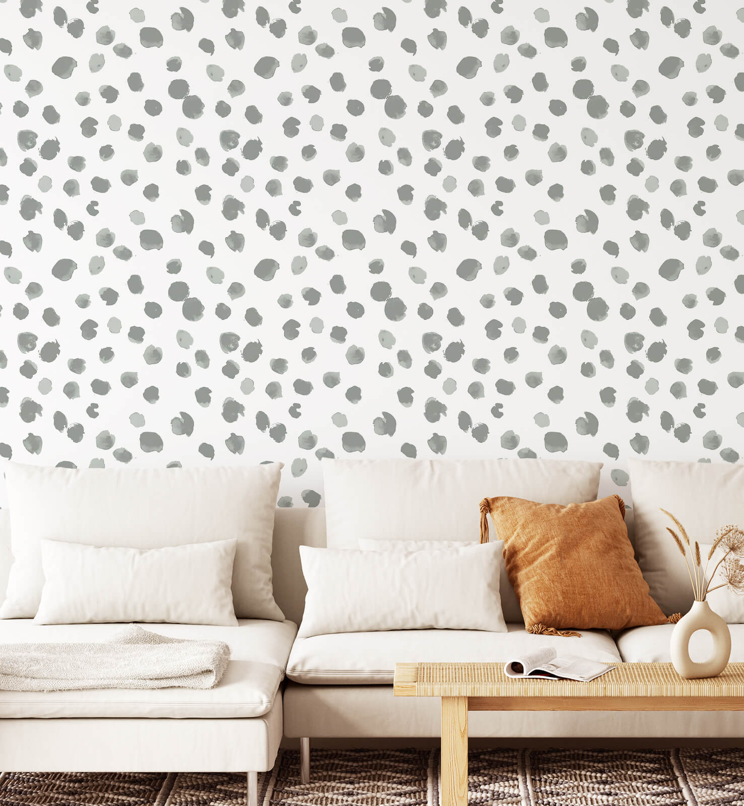 Watercolor Polka Dot Wallpaper