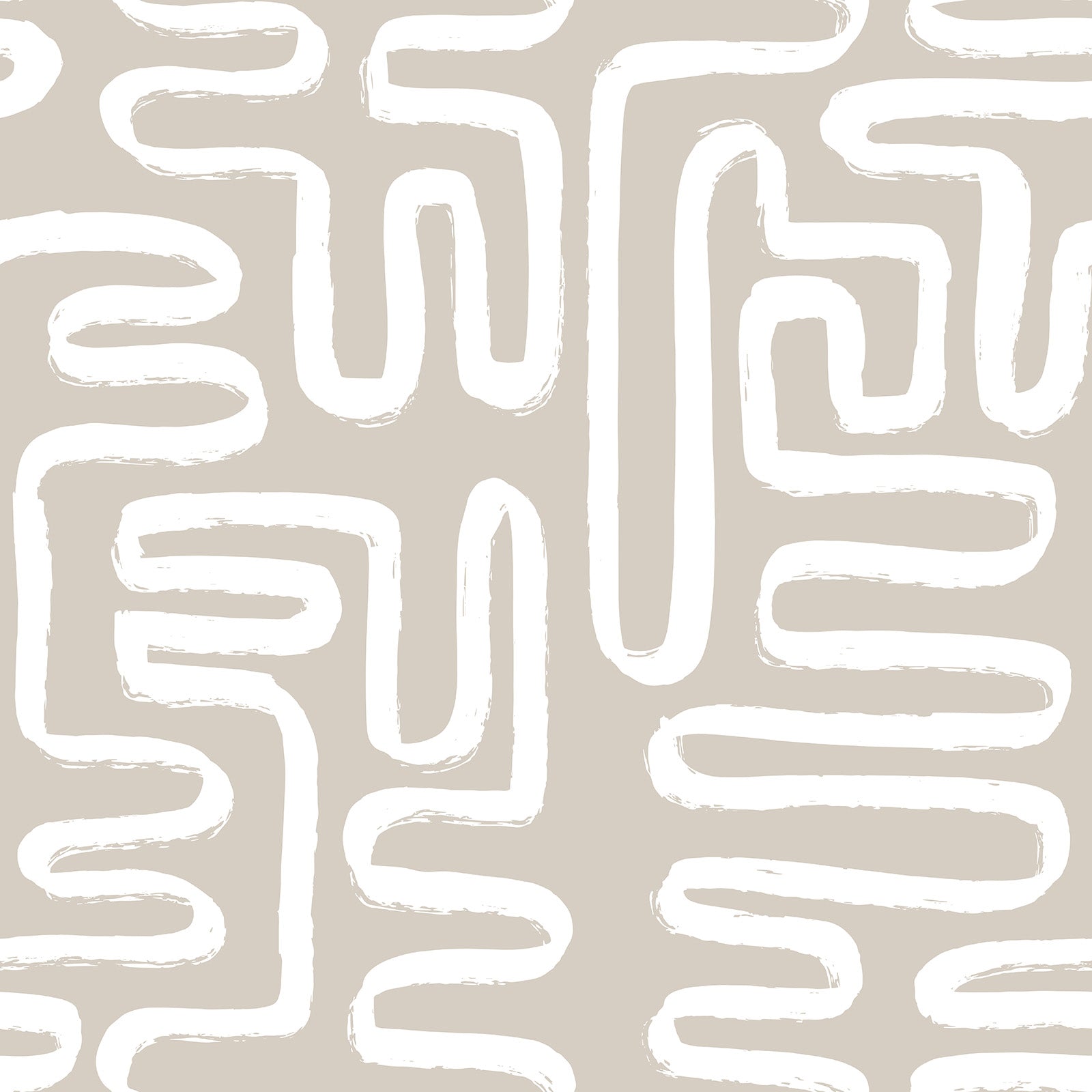 Neutral Beige line Wallpaper