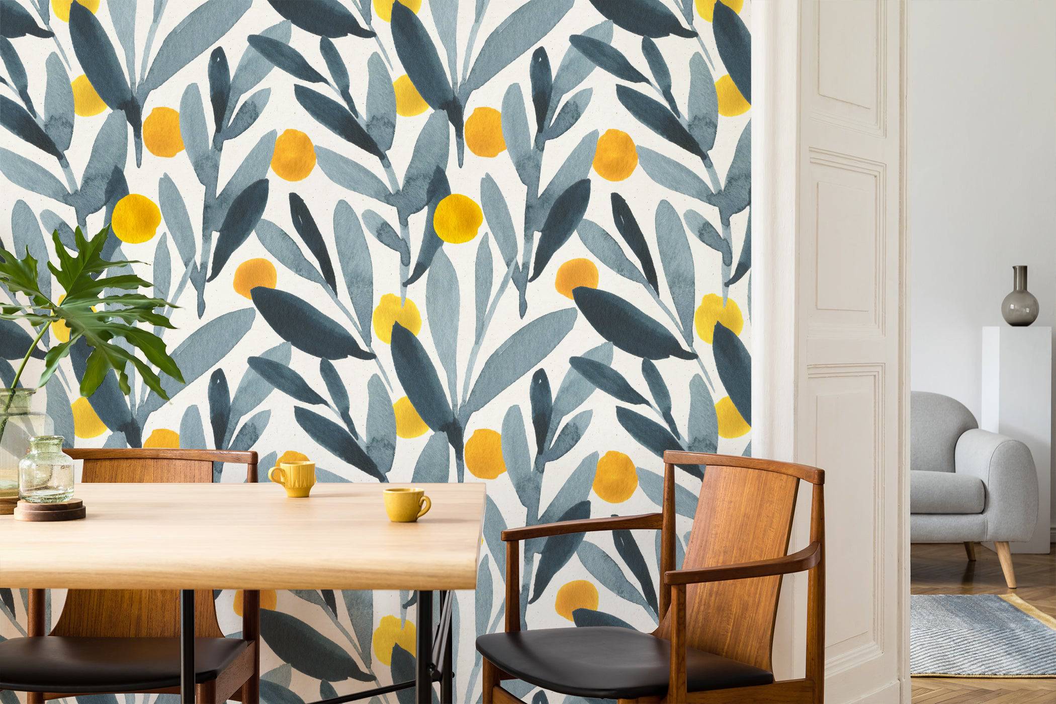 Watercolor Leaves - Walltrendz