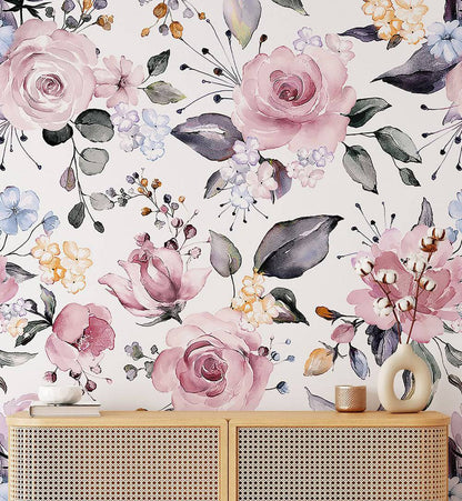 Watercolor Rose - Walltrendz