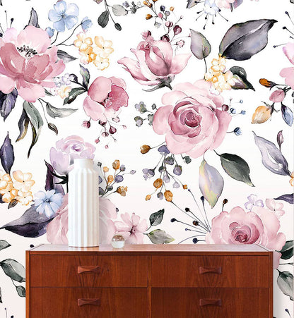 Watercolor Rose - Walltrendz