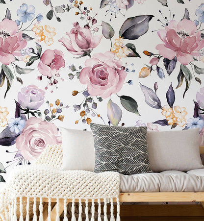 Watercolor Rose - Walltrendz