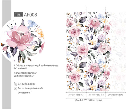 Watercolor Rose - Walltrendz