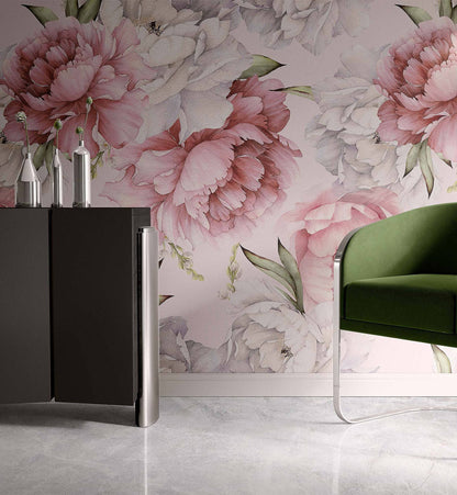 Watercolor Peonies - Walltrendz