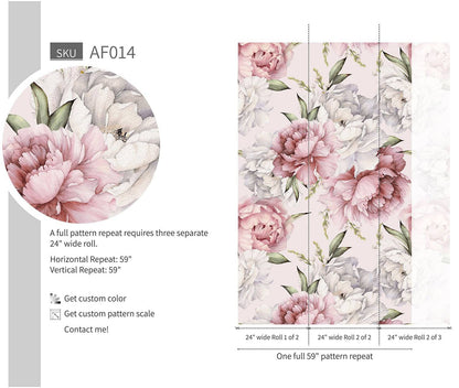 Watercolor Peonies - Walltrendz