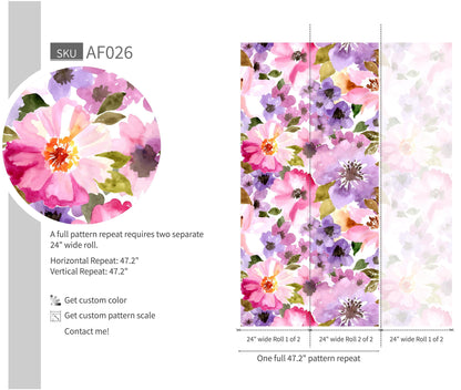 Spring Pink Floral - Walltrendz