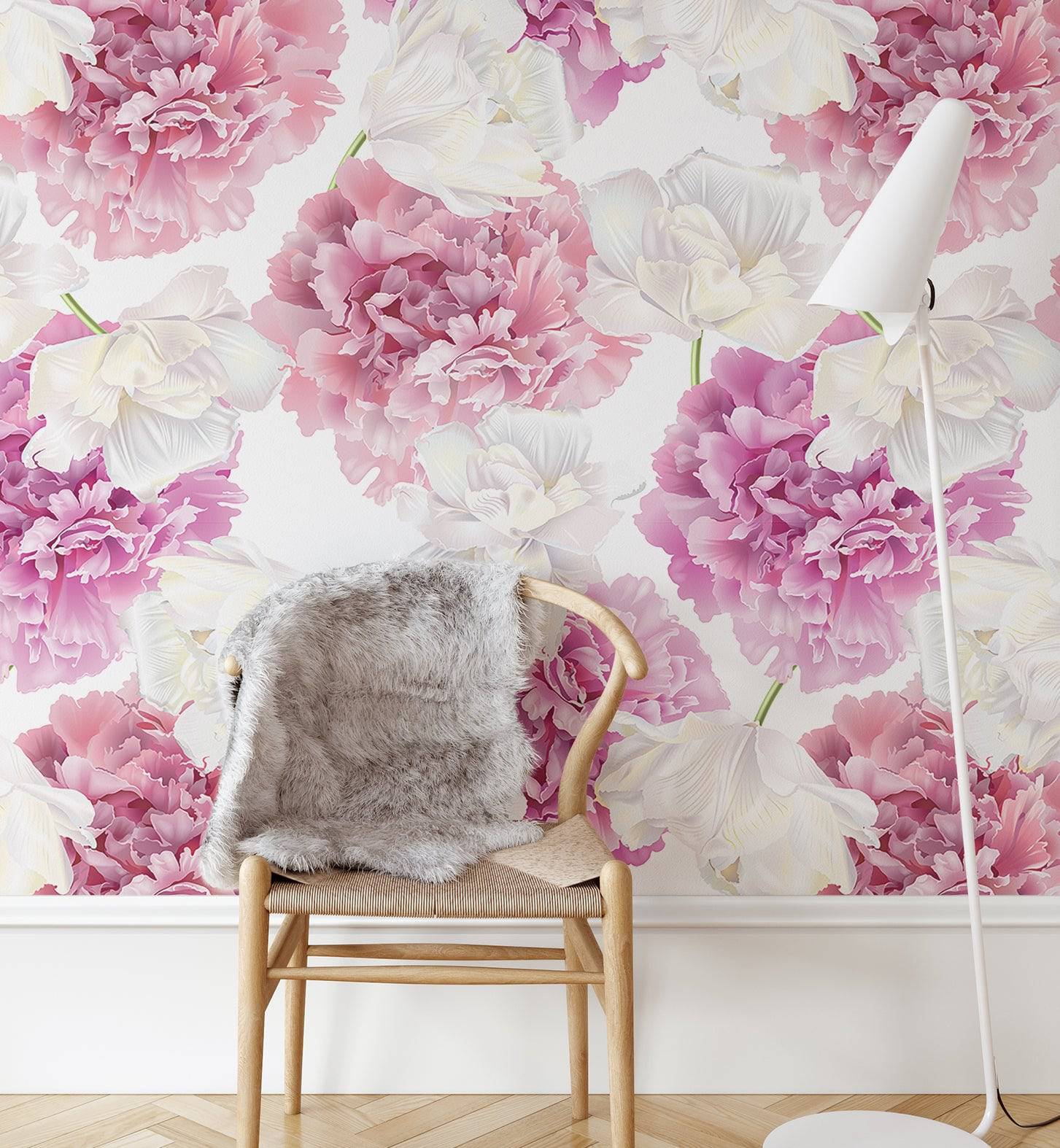 Peony and Tulip Flowers - Walltrendz