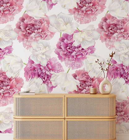 Peony and Tulip Flowers - Walltrendz