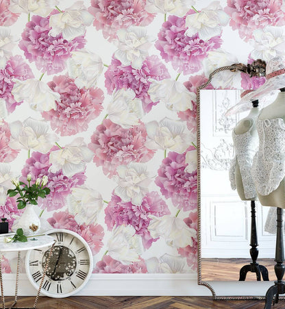 Peony and Tulip Flowers - Walltrendz