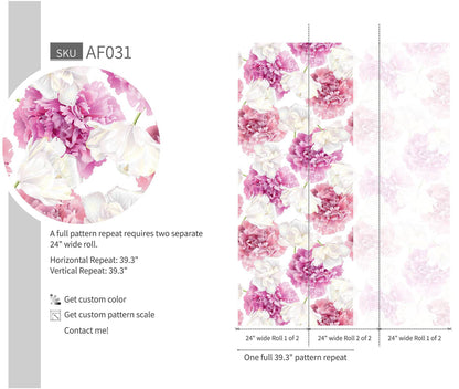 Peony and Tulip Flowers - Walltrendz