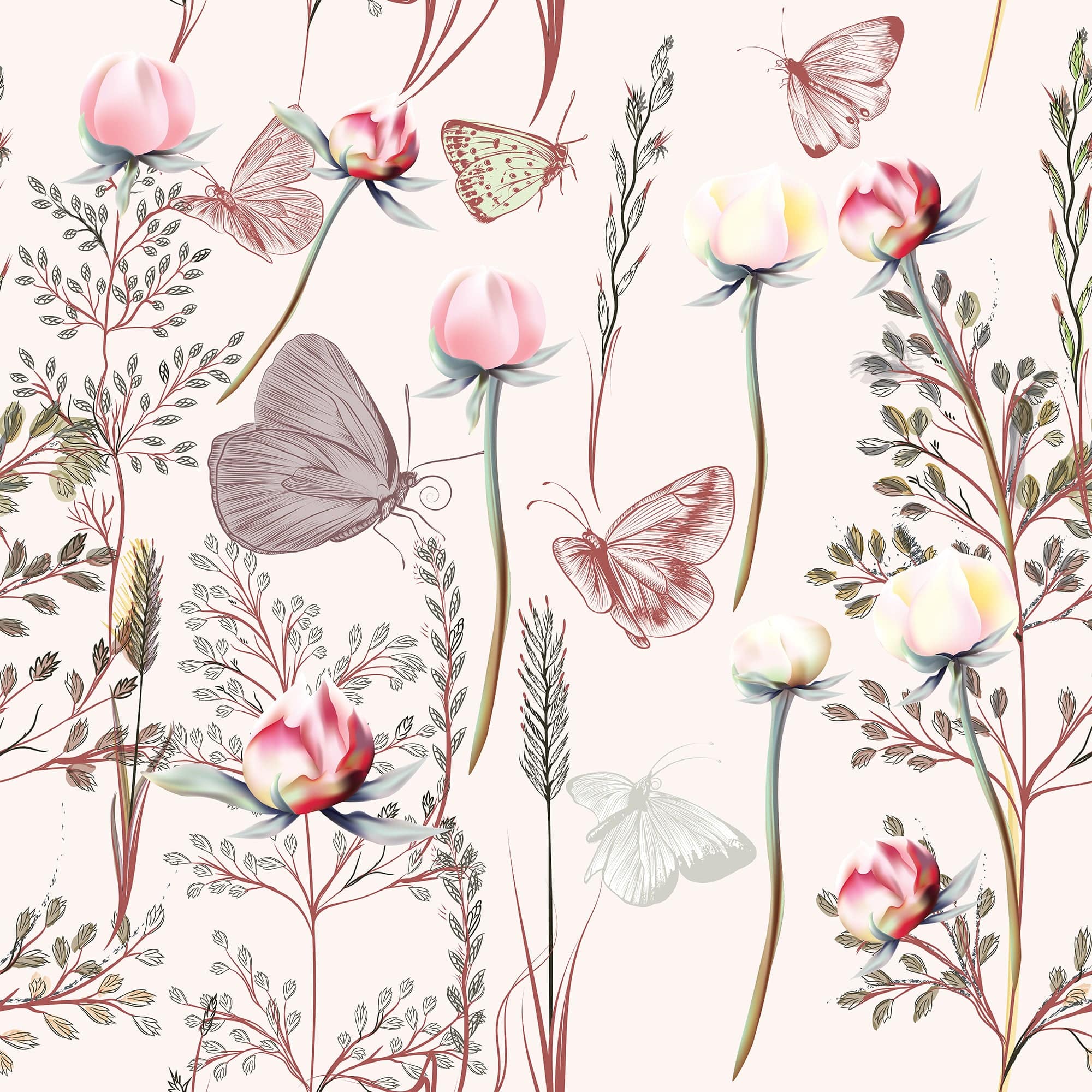 Butterfly Floral - Walltrendz