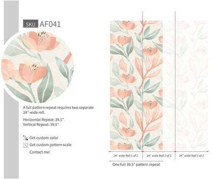 Watercolor Tulip - Walltrendz