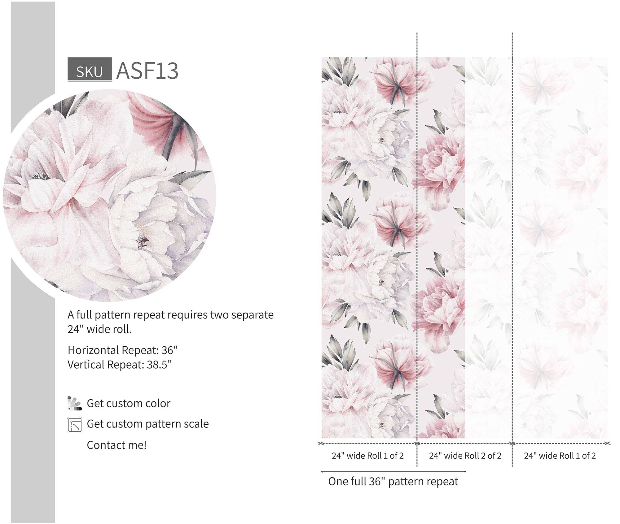 Peony Watercolor - Walltrendz